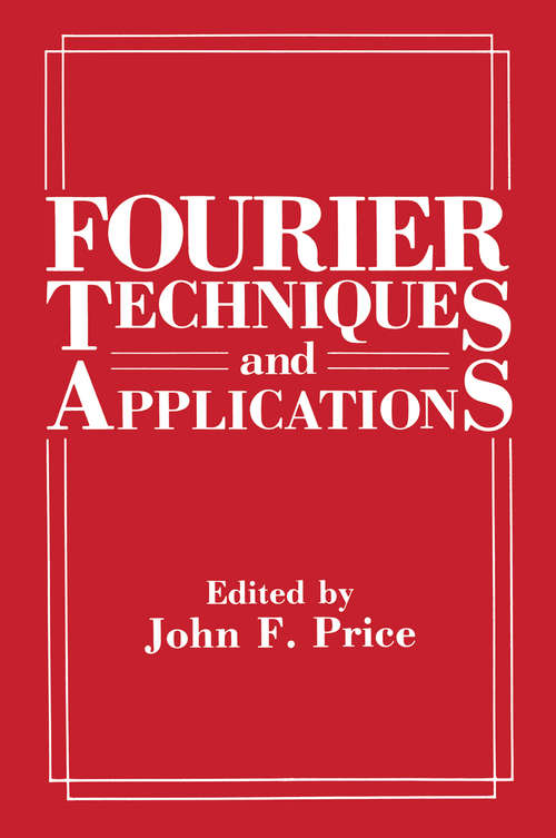 Book cover of Fourier Techniques and Applications (1985)