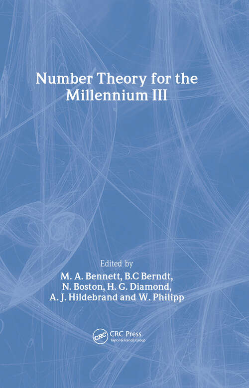 Book cover of Number Theory for the Millennium III