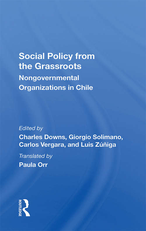 Book cover of Social Policy From The Grassroots: Nongovernmental Organizations In Chile