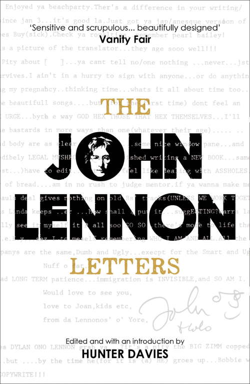 Book cover of The John Lennon Letters: Edited and with an Introduction by Hunter Davies