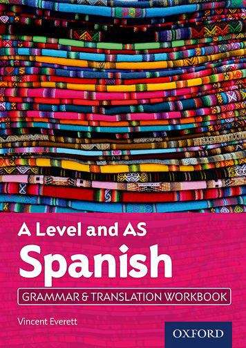 Book cover of A Level Spanish: A Level And As Grammar And Translation Workbook