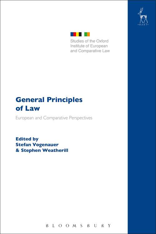 Book cover of General Principles of Law: European and Comparative Perspectives (Studies of the Oxford Institute of European and Comparative Law)