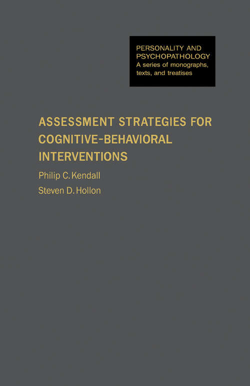 Book cover of Assessment Strategies for Cognitive–Behavioral Interventions