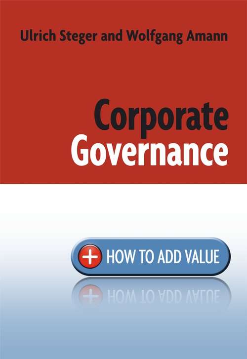 Book cover of Corporate Governance: How to Add Value