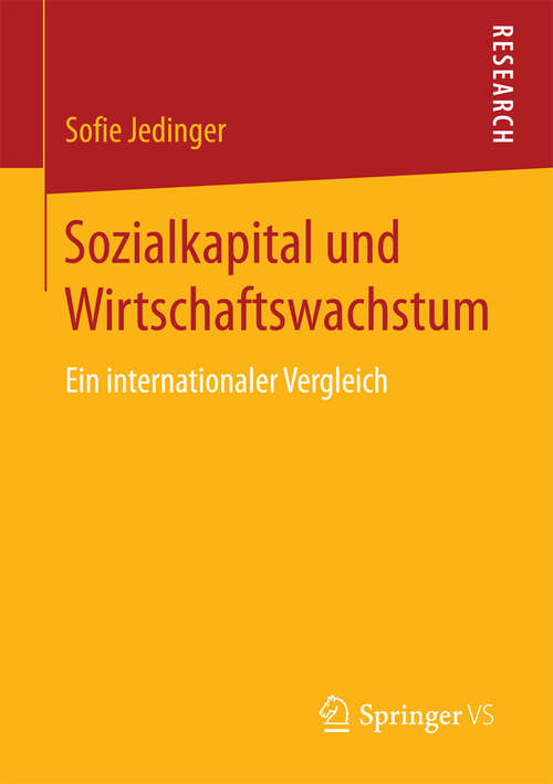 Book cover of Sozialkapital und Wirtschaftswachstum: Ein internationaler Vergleich