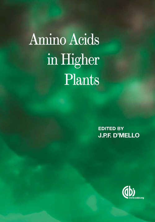 Book cover of Amino Acids in Higher Plants