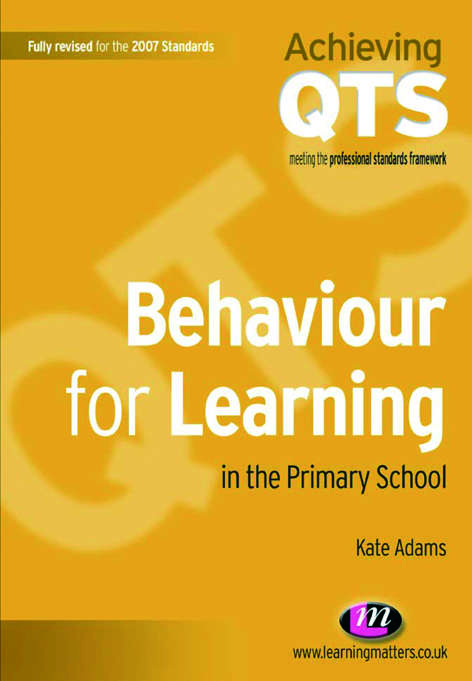 Book cover of Behaviour for Learning in the Primary School (PDF)