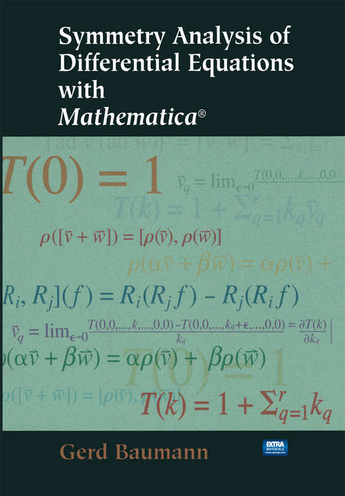 Book cover of Symmetry Analysis of Differential Equations with Mathematica® (2000)