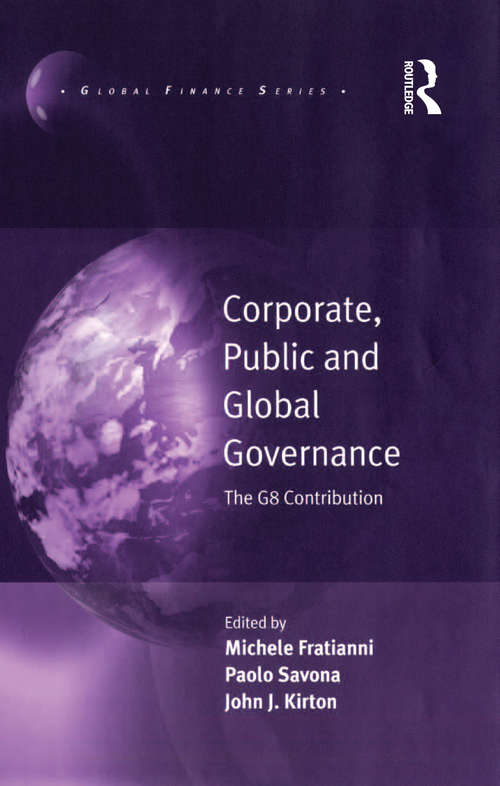 Book cover of Corporate, Public and Global Governance: The G8 Contribution (Global Finance)