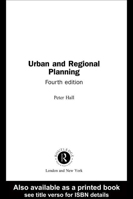 Book cover of Urban and Regional Planning (PDF)