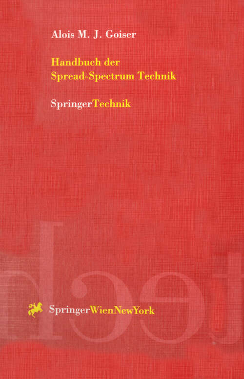 Book cover of Handbuch der Spread-Spectrum Technik (1998)