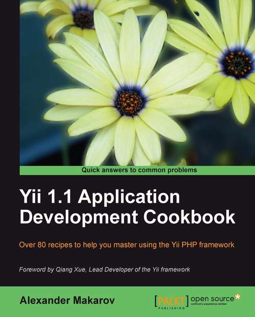 Book cover of Yii 1.1 Application Development Cookbook