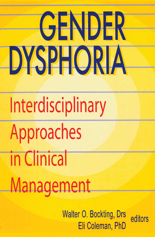 Book cover of Gender Dysphoria: Interdisciplinary Approaches in Clinical Management