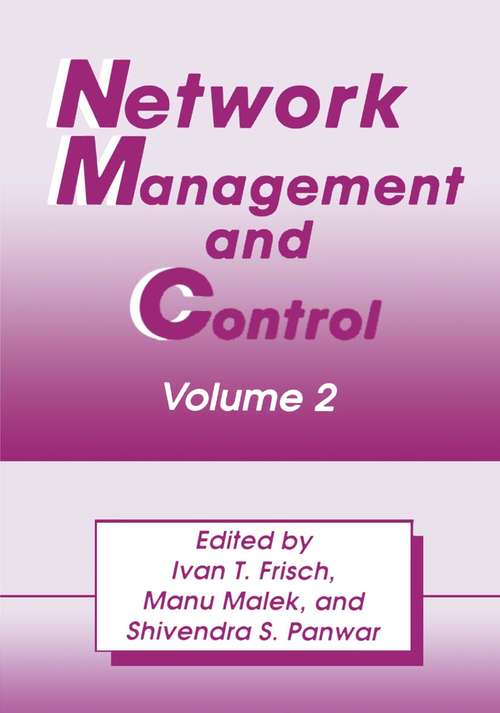 Book cover of Network Management and Control: Volume 2 (1994)