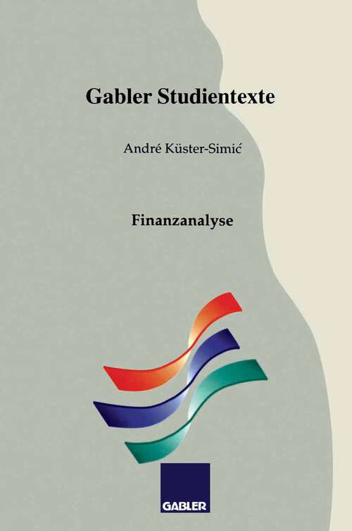 Book cover of Finanzanalyse (1996) (Gabler-Studientexte)