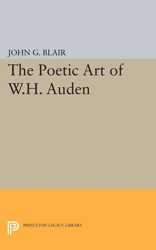 Book cover of Poetic Art of W.H. Auden