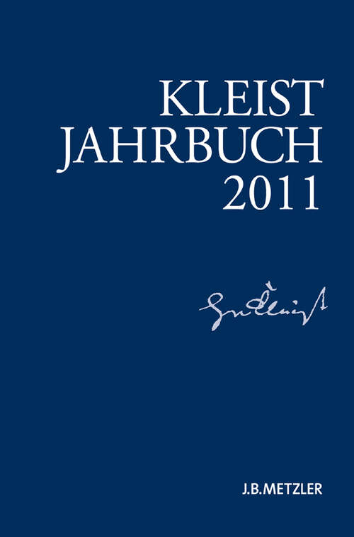 Book cover of Kleist-Jahrbuch 2011 (1. Aufl. 2011)