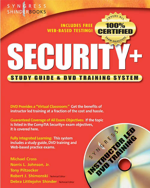 Book cover of Security + Study Guide and DVD Training System