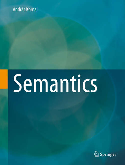 Book cover of Semantics (1st ed. 2020)