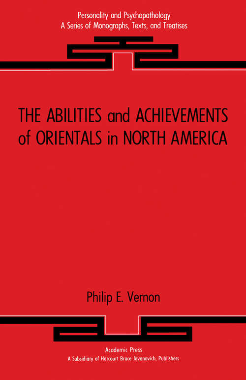 Book cover of The Abilities and Achievements of Orientals in North America