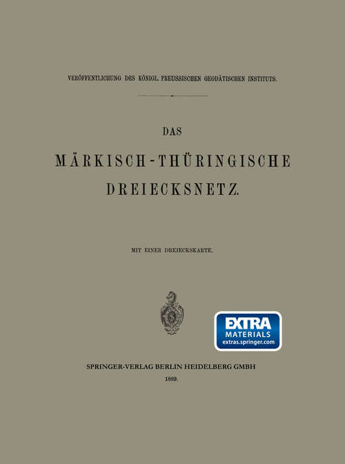 Book cover of Das Märkisch-Thüringische Dreiecksnetz (1889)