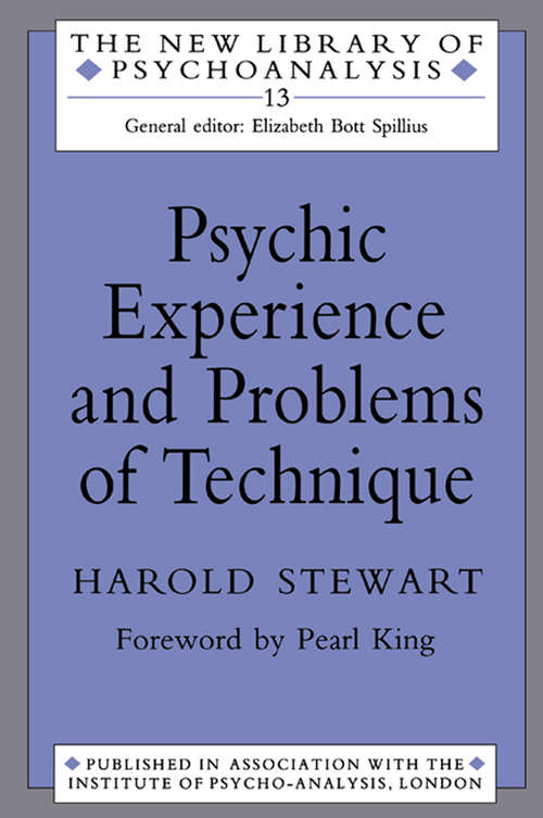 Book cover of Psychic Experience and Problems of Technique (The New Library of Psychoanalysis)