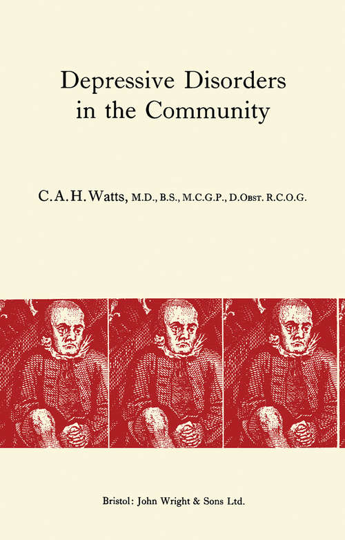Book cover of Depressive Disorders in the Community
