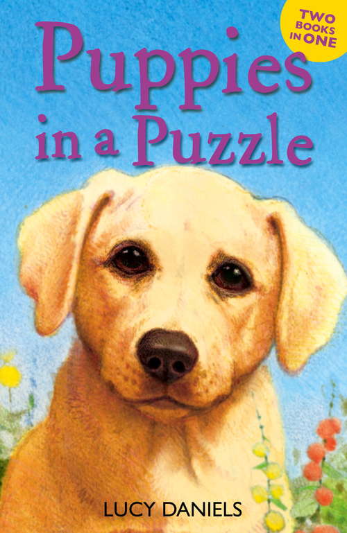 Book cover of Puppies in a Puzzle: Dalmatian in the Dales & Labrador on the Lawn (Animal Ark)