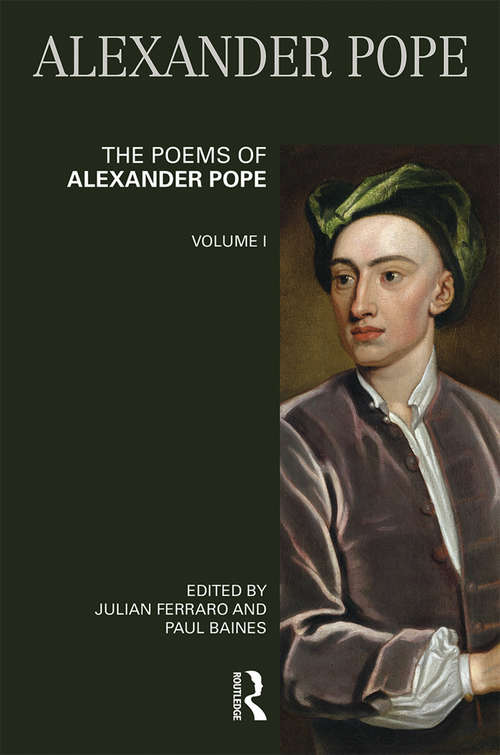 Book cover of The Poems of Alexander Pope: Volume One (Longman Annotated English Poets)