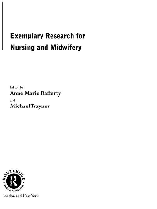 Book cover of Exemplary Research For Nursing And Midwifery
