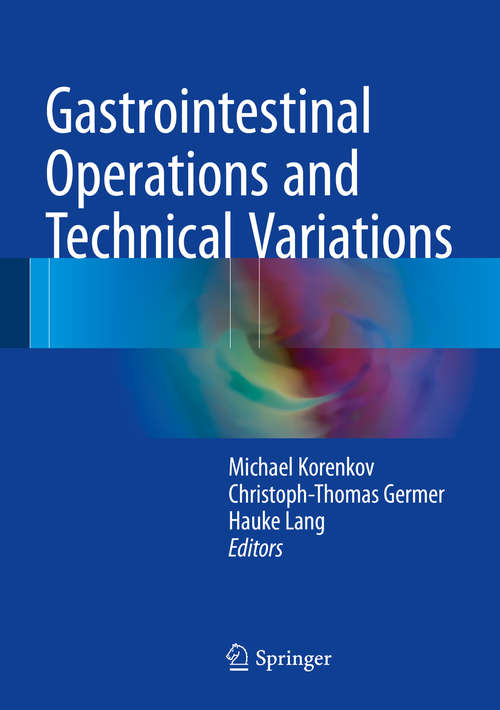 Book cover of Gastrointestinal Operations and Technical Variations
