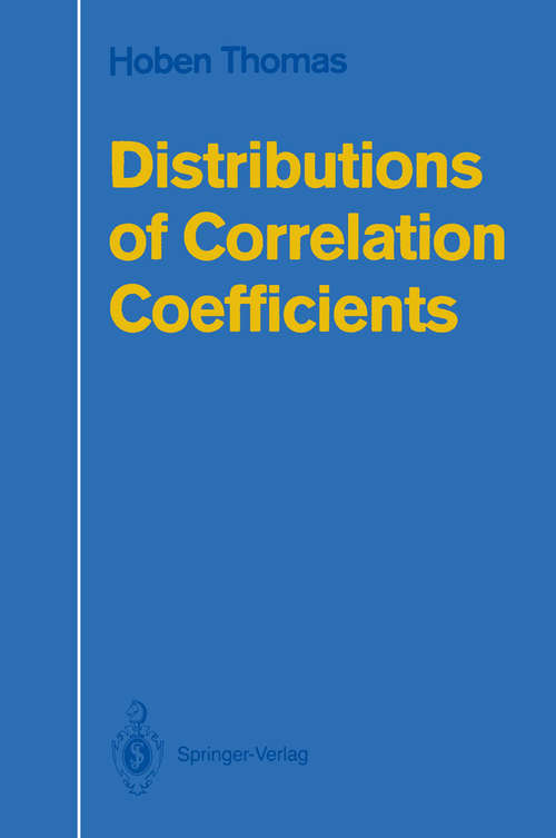Book cover of Distributions of Correlation Coefficients (1989)