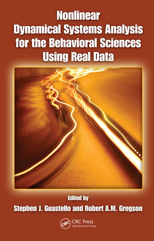 Book cover of Nonlinear Dynamical Systems Analysis for the Behavioral Sciences Using Real Data