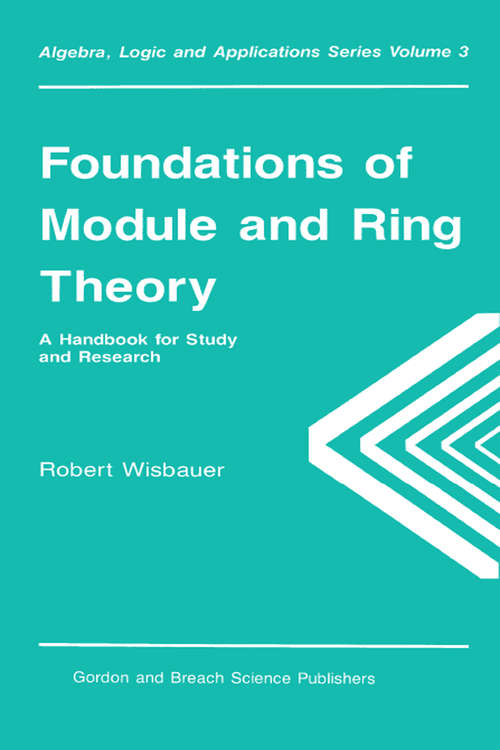 Book cover of Foundations of Module and Ring Theory