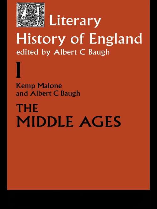 Book cover of A Literary History of England: The Middle Ages (2) (to #1500)