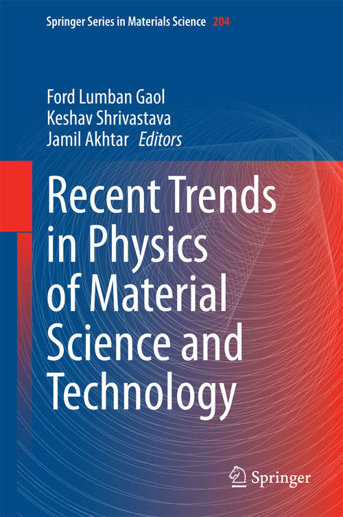 Book cover of Recent Trends in Physics of Material Science and Technology (2015) (Springer Series in Materials Science #204)