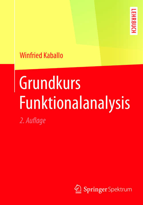 Book cover of Grundkurs Funktionalanalysis