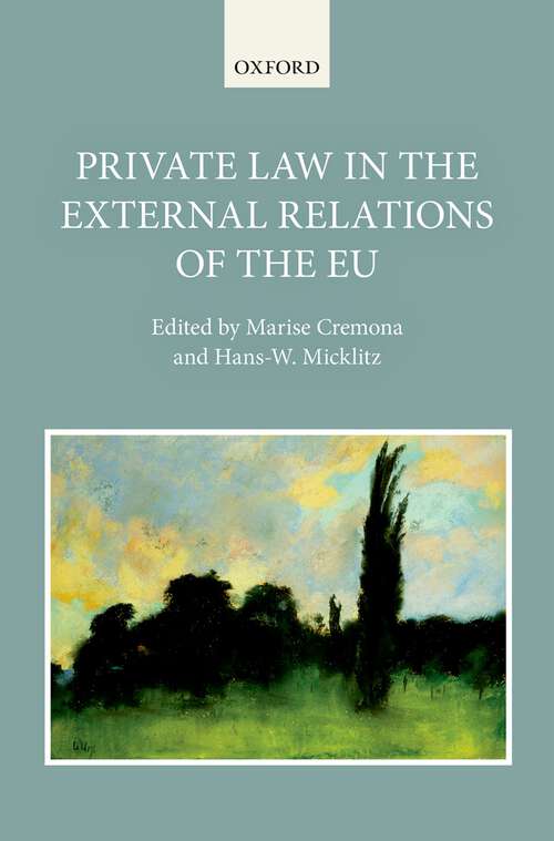 Book cover of Private Law in the External Relations of the EU