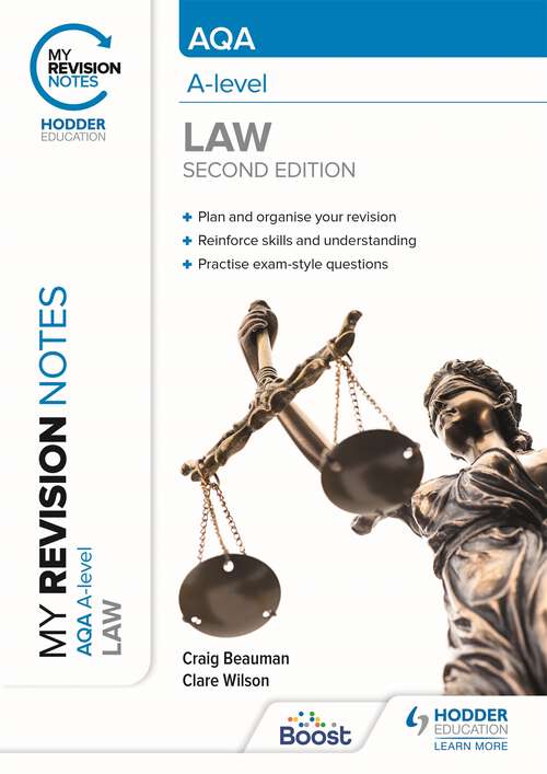 Book cover of My Revision Notes: AQA A Level Law Second Edition