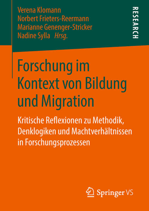 Book cover of Forschung im Kontext von Bildung und Migration