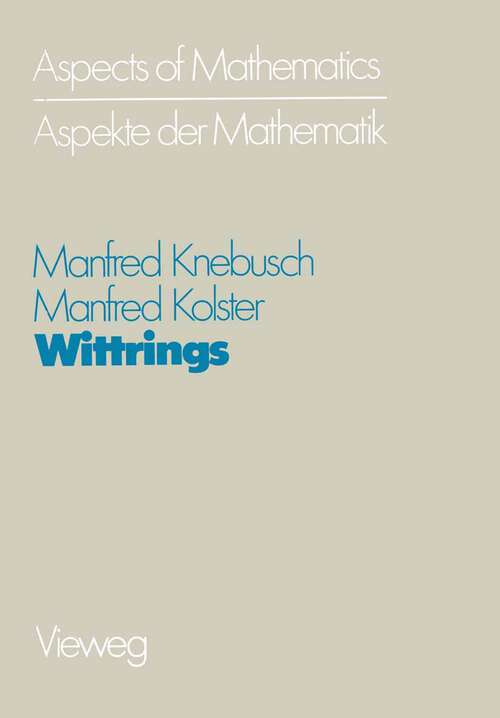 Book cover of Wittrings (1982) (Aspects of Mathematics #2)