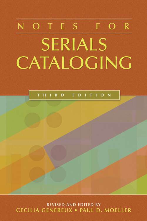 Book cover of Notes for Serials Cataloging