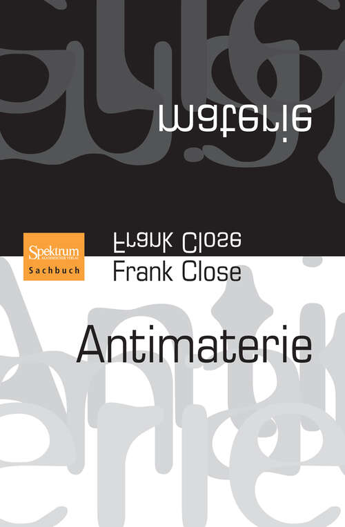 Book cover of Antimaterie (1. Aufl. 2010)