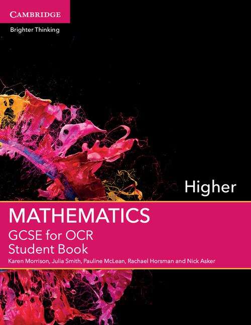 Book cover of Cambridge Mathematics GCSE for OCR: Higher student book (PDF)