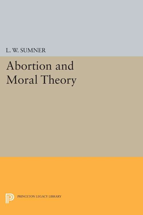 Book cover of Abortion and Moral Theory (PDF)