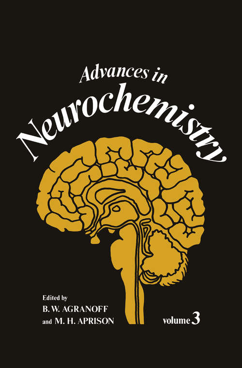 Book cover of Advances in Neurochemistry: Volume 3 (1978)