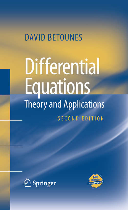 Book cover of Differential Equations: Theory and Applications (2nd ed. 2010)