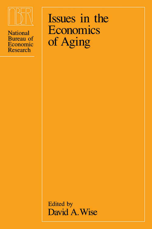 Book cover of Issues in the Economics of Aging (National Bureau of Economic Research Project Report)