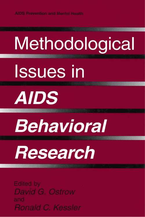 Book cover of Methodological Issues in AIDS Behavioral Research (1993) (Aids Prevention and Mental Health)