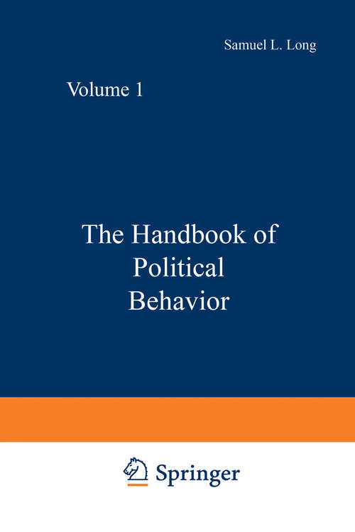Book cover of The Handbook of Political Behavior: Volume 1 (1981)